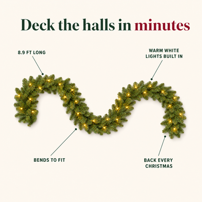 Pine & Glow™ Pre-Lit Christmas Garland